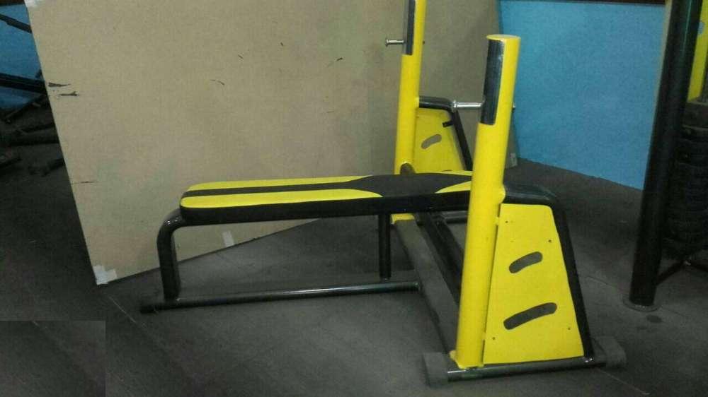 Yellow And Black Steel Bench Press
