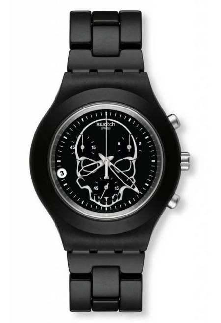 Swatch Full Blooded Black Skull Limited edition