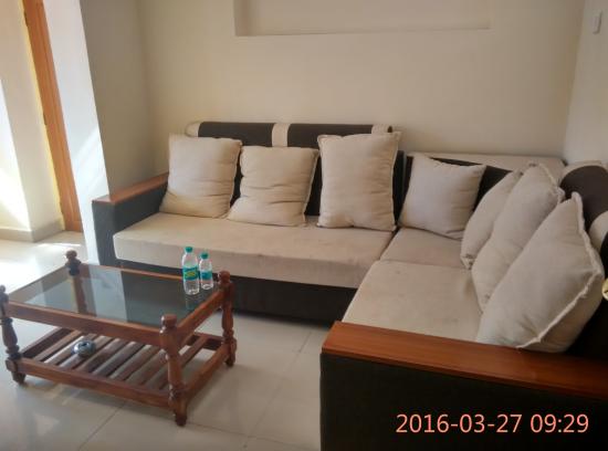 L Shape Sofa with Center Table