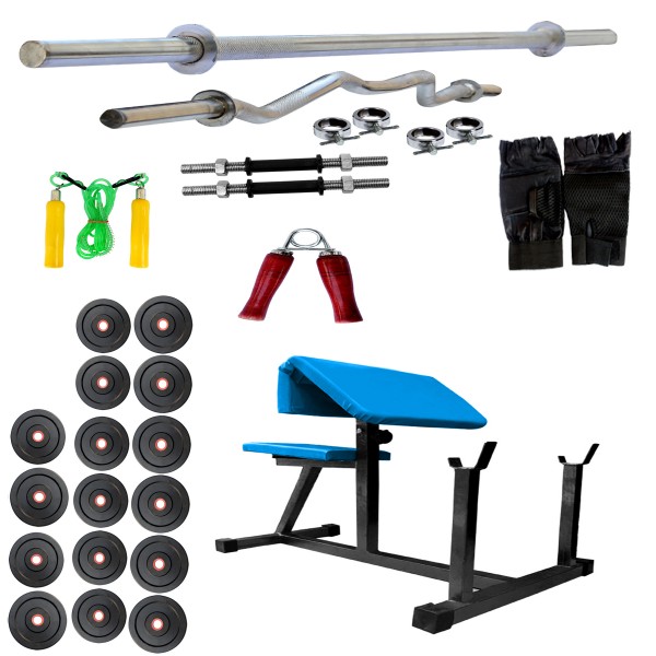 Gym Bench and Dumbell with Rods