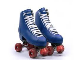 Two Blue Roller Skates
