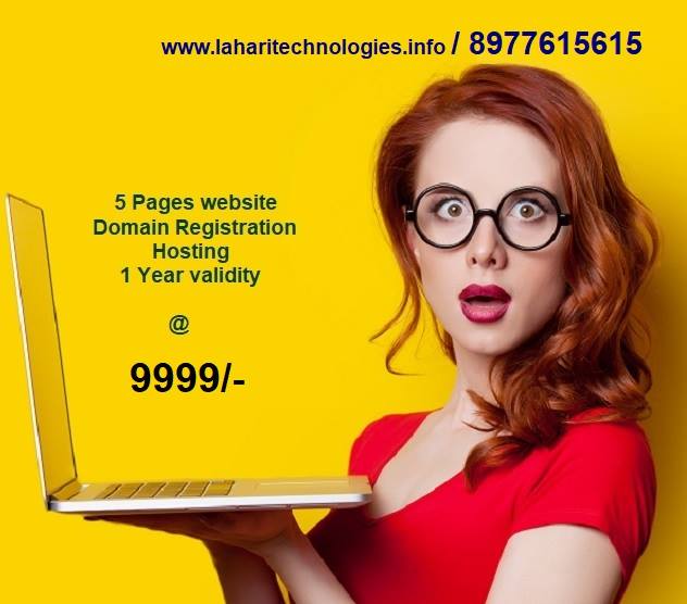 Get Professional website for 9999 at Lahari Technologies 89776156