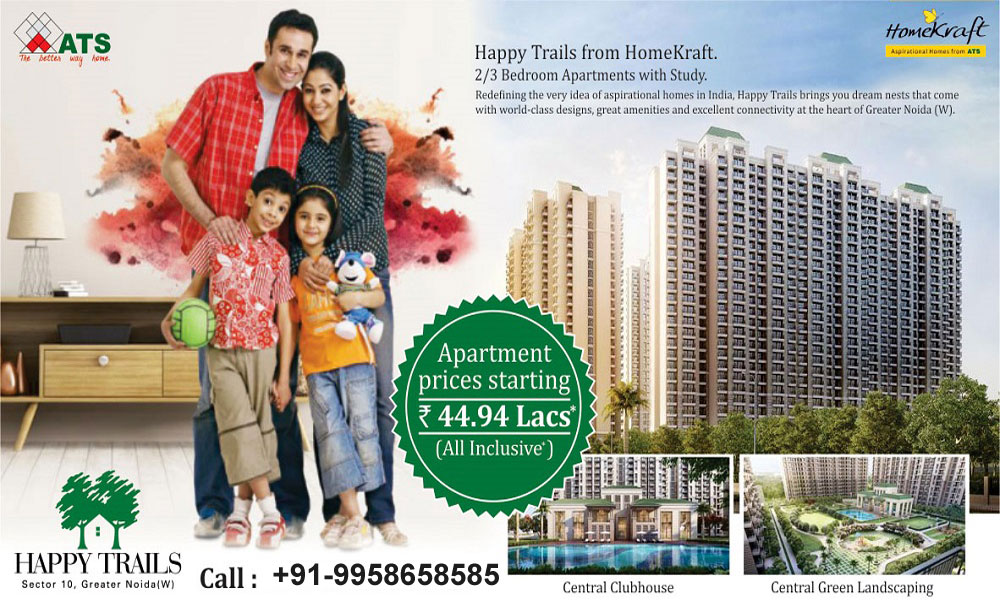 ATS Happy Trails 91 9958658585 2 BHK Flats in Noida Extension