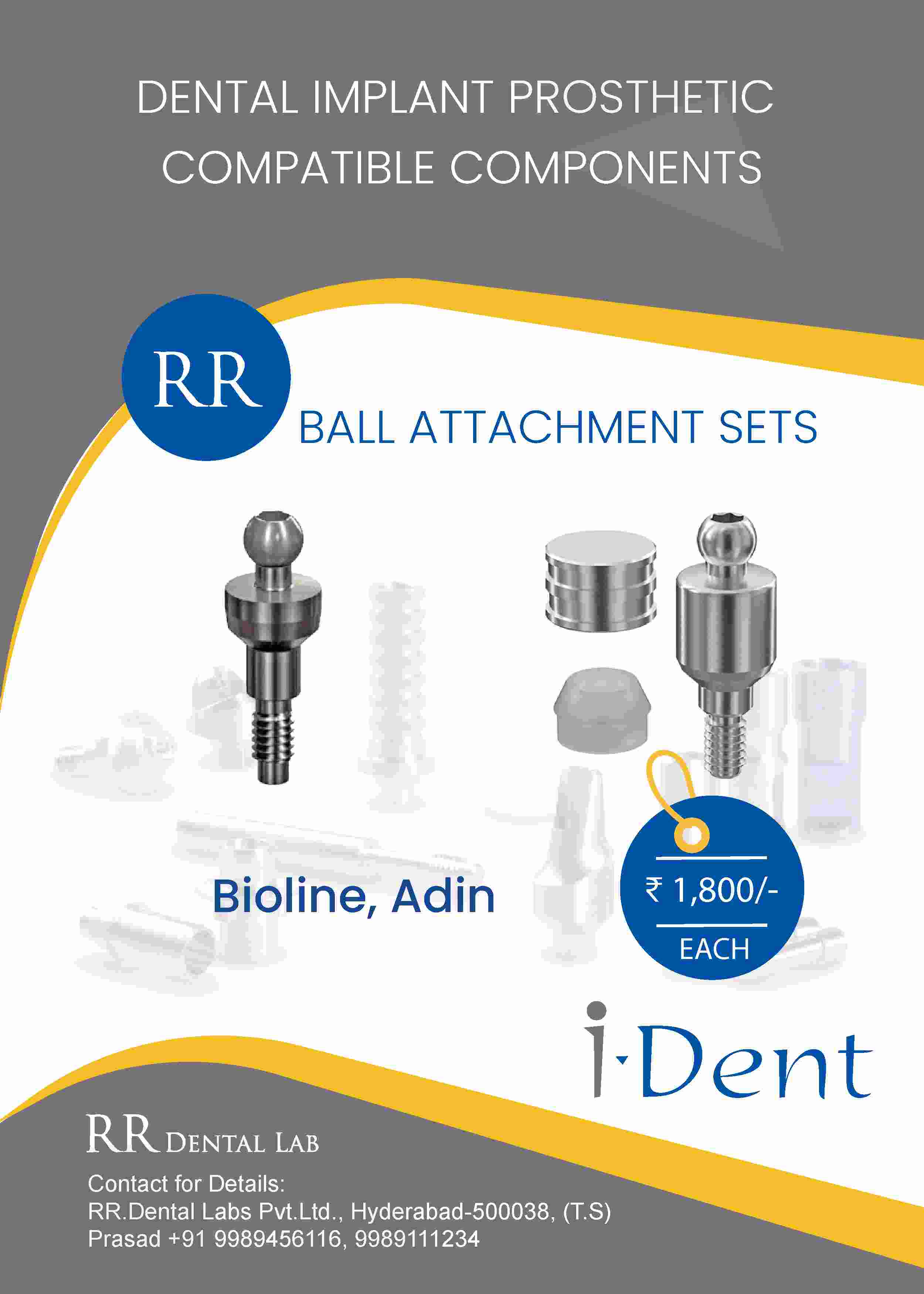 Ball Attachment sets RR Dental Lab